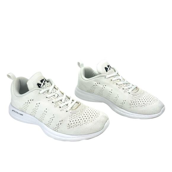 APL Techloom Pro Women Running Shoes Size 8.5 White Knit Breathable Laced Comfy - Picture 2 of 15